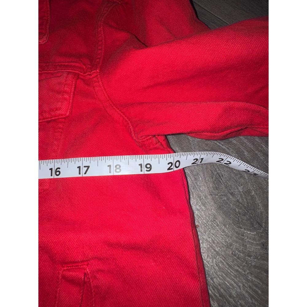 We The Free Red Denim Jacket Country Music Nashville custom Women Large - Picture 4 of 5